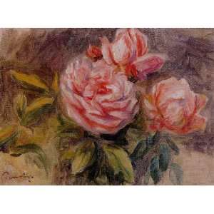  Oil Painting Roses Pierre Auguste Renoir Hand Painted 