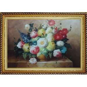 Colorful Flower Bouquet Oil Painting, with Linen Liner 