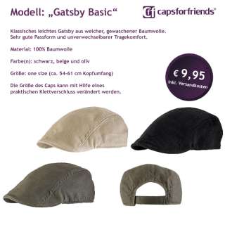 Flatcap Schiebermütze Gatsby Golfmütze Cap Mütze Sportcap Golfcap 