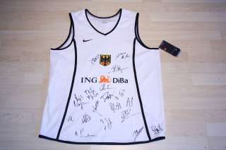   Signed Dirk Nowitzki + Olympia Team NBA Jersey Basketball  