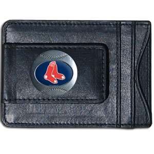 Major League Baseball Boston Redsox Money Clip Card Holder Top Grain 
