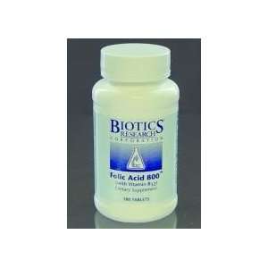  Folic Acid 800 (with B12) 180 Tablets   Biotics Research 