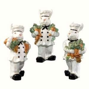 Willfred Rabbit Chef Figurines Assorted Set of 3  