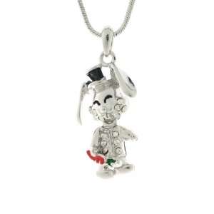  iClovers Enamel Collections Smiling Rabbit Necklace with 