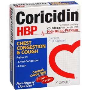   of 6 CORICIDIN HBP CHEST CONG+COUGH 20 Tablets