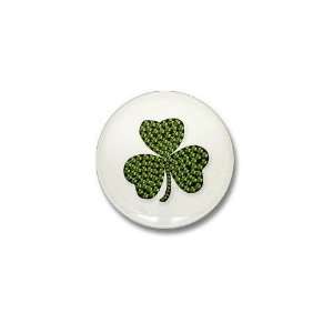  Shamrock Outline Irish Mini Button by  Patio 