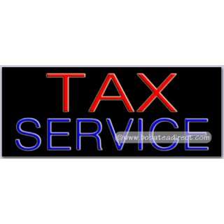  Tax Service Neon Sign (13H x 32L x 3D) 