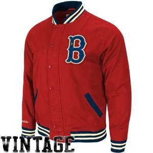   Sox Red Vintage Full Button Twill Jacket (Large)