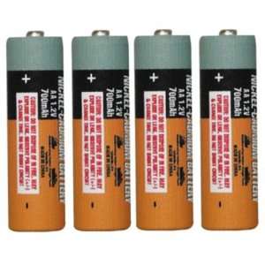    AA Ni Cd Rechargeable Batteries 1.2V 700mAh, Pack of 4 Electronics