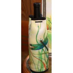 Woozie Betsy Drake Dragonfly Neoprene Wine Bottle Sleeve  