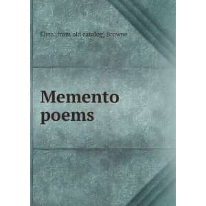  Memento poems Eliza [from old catalog] Browne Books