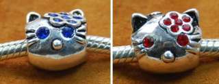 NEW 925 Sterling Silver Bead 4 European Bracelet CHARM HELLO KITTY 