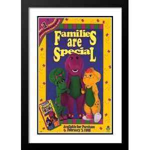 Barney Families Are Special 20x26 Framed and Double Matted Movie 