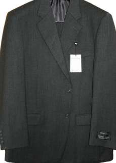 MENS CHARCOAL 2 BUTTON SOFT TOUCH SUPER 130S WOOL DESIGNER BUSINESS 