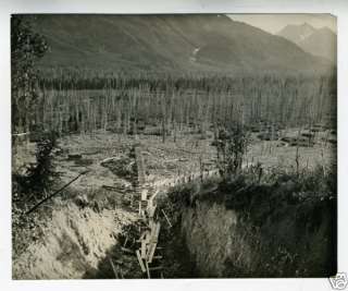 1915 Photo Gold Mining Flume in Alaska  