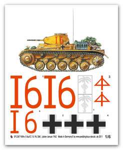 Decals für Panzer II 15 PD des DAK 2387  