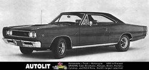 1968 Dodge Coronet RT Hardtop Factory Photo  