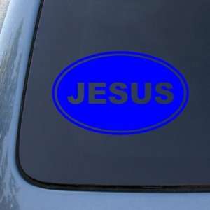  JESUS EURO OVAL   God Christian   Vinyl Car Decal Sticker 