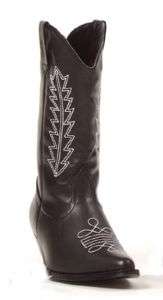 Black Cowboy Cowgirl Costume Boots Rodeo Children 13 1  