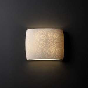  Wide Oval Leaf Wall Sconce