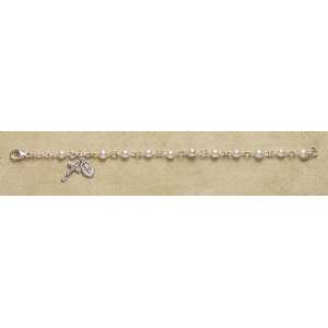   Rosary Bracelet Bracelets Catholic 5 6mm Genuine Cultured Pearl Bead