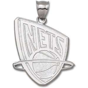  New Jersey Nets Sterling Silver Logo Giant Pendant Sports 