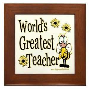  Teacher Bumble Bee Mothers day Framed Tile by  