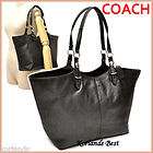 NEW COACH PERF CARLY BLACK LEATHER TOTE BAG LARGE HANDBAG retail $448
