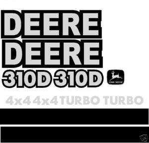 John Deere 310D Loader Backhoe Decal Set Whole w/ 4x4 Turbo Decals 