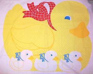 GIANT YELLOW RUBBER DUCKY QUILT TOP FABRIC PANEL  