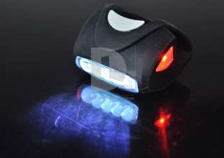 Bike Bicycle 7 LED Silicone Super Frog Head Front Lamp Warning Rear 