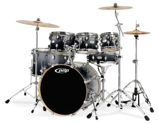 NEW DW Pacific X7 Drum Set 7 Piece PDP Maple/ Silver Fade to Black 