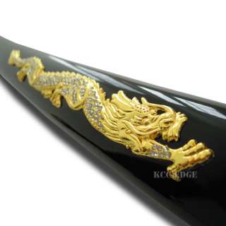 40.5 High Carbon Steel Golden Crystal Dragon Japanese Katana Samurai 