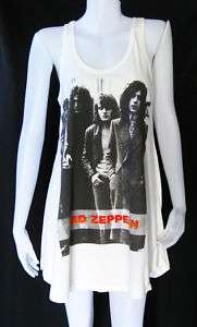 Led Zeppelin 70s HARD ROCK WOMEN TOP T SHIRT DRESS M L  