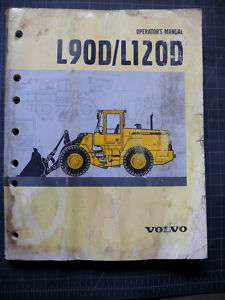 Volvo L90D L120D Loader Operation Operator Manual Guide  