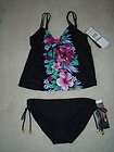 COCO REEF TANKINI BLACK 36D TOP MED LARGE OR XL BOTTOM