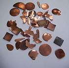 40 Copper Blanks for enameling use  ASSORTED Earring shapes