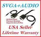 15FT Super VGA / VGA SVGA UXGA cable with 3.5mm Audio