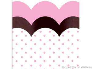 PINK & CHOCOLATE Party Supplies Treat Bags Favors Cello  