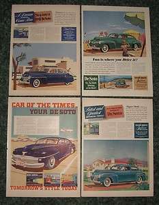 1941 & 42 DeSoto automobiles vintage ads   classic & antique cars 
