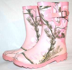   PINK CAMOUFLAGE YOUTH RAINBOOTS   LICENSED REALTREE GIRL BOOTS  