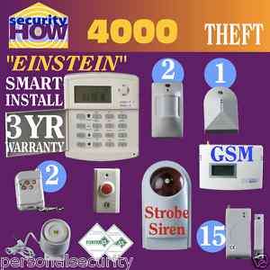 Home Security Alarm System. Wireless w Gsm auto dialer  
