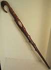   JAMAICA WOODEN CANE / Hand Carved Art / Wood Jamaican Walking Stick