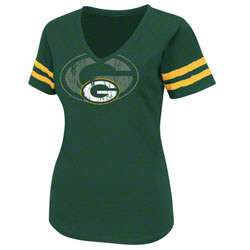 Green Bay Packers Womens Dream Green Short Sleeve Top 