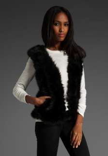 BB DAKOTA Alpine Faux Fur Vest in Black  