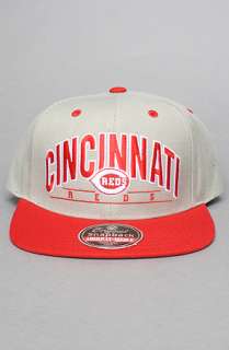 American Needle Hats The Cincinnati Reds Snapback Hat in Gray Red 