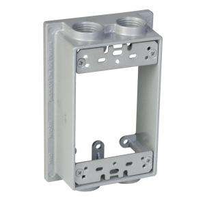 Taymac Electrical Box Extension Ring 1 Gang Four 1/2 In. Holes Gray 