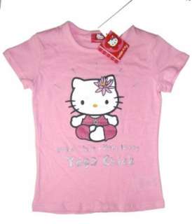 Hello Kitty T shirt  Yoga Chick mit Glitzermotiv   rosé  