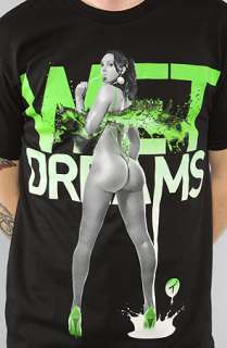 Two In The Shirt) The Wet Dreams Tee in Black Lime 
