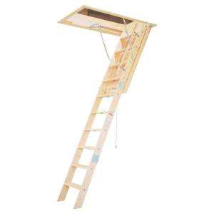   300 lb. Load Capacity Not Rated Wood Heavy Duty Folding Attic Ladder
